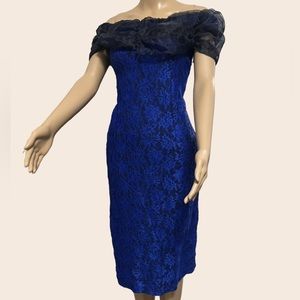 Sexy shoulder off midi dress